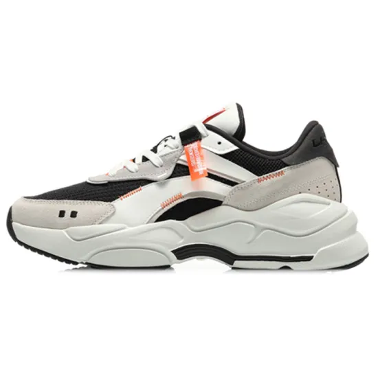 LiNing Candle Dragon 2020 Cushioning Anti-Slip Wear-Resistant Breathability Low-Top Sports Casual Shoes White Black