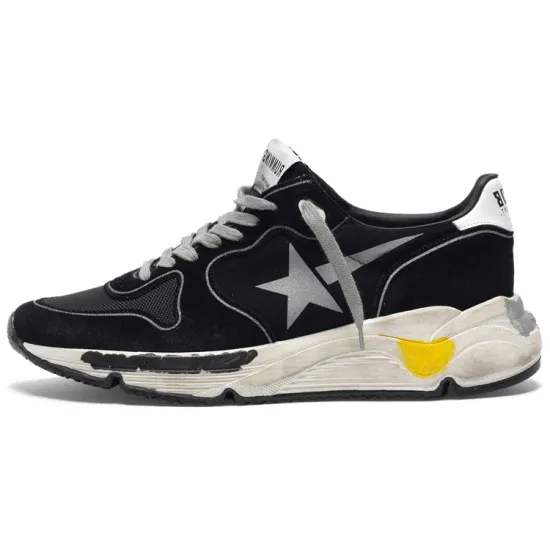 Golden Goose Running Sole Lifestyle Shoes Men Low-top Black/White/Yellow