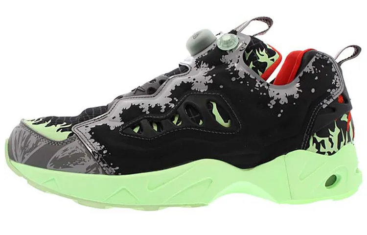 MegaHouse x Reebok Instapump Fury Road Low top Casual Shoes Men's Black Green Red