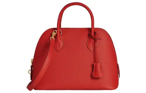 HERMES Bolide Epsom Calfskin Bowling Bag, Crossbody Handbag Women's 5Q Rouge Venitien Venice Dark Red