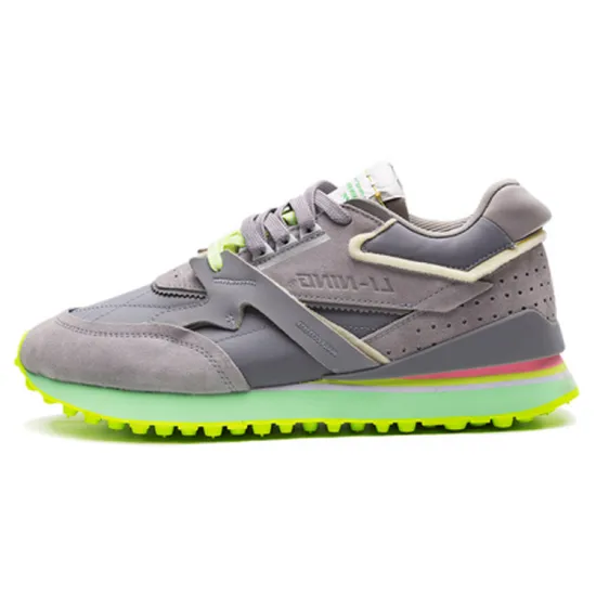 LiNing 001 Casual Shoes Men Low-Top Gray Green