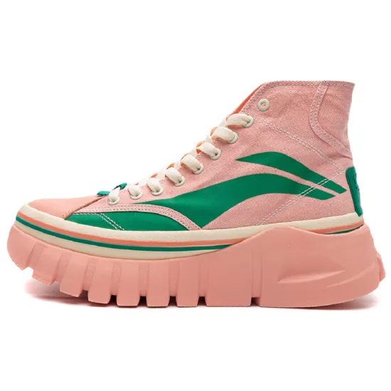 LiNing Wave Casual Shoes Women's High-Top Pink