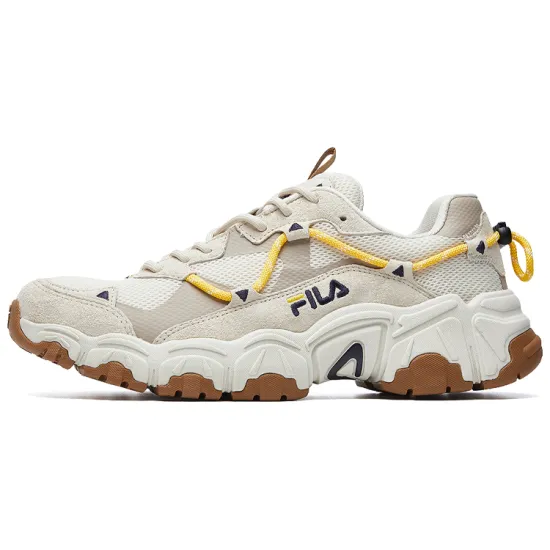 FILA Cat Claw Casual Shoes Men Low-Top Gray White/Yellow