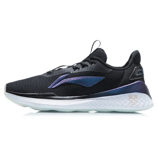 LiNing Boundless 2 Cushioning, Slip Resistant, And Abrasion Resistant Low Top Sports Casual Shoes Black White Blue