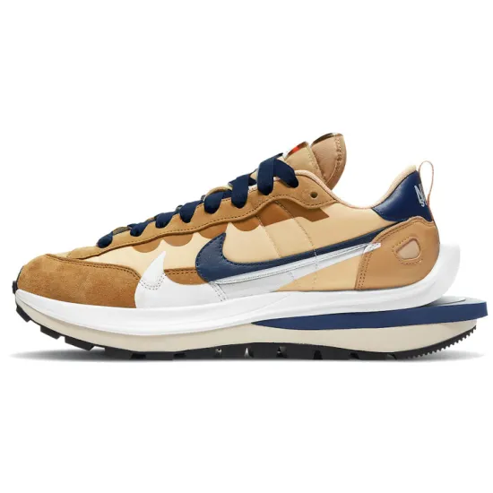 Nike X Sacai VaporWaffle 'Tan Navy' Sneakers