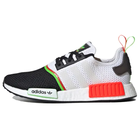 Adidas Originals NMD_R1 Lifestyle Shoes Unisex Low-top White/Black/Red/Green