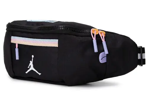 Jordan Athleisure Fabric Sling Bag, Fanny Pack Small Unisex Black