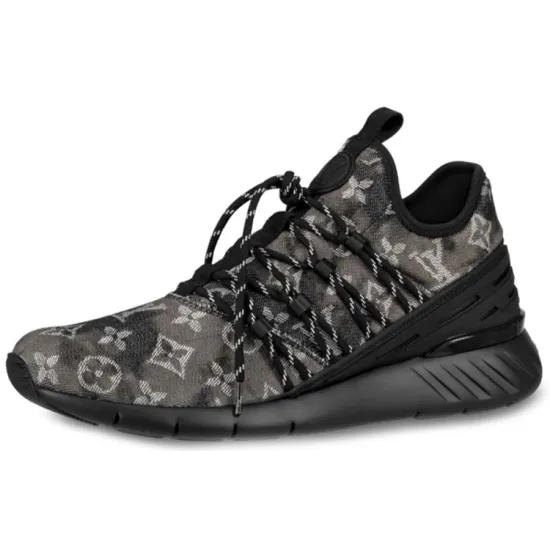 LOUIS VUITTON Fastlane Sneakers 'Black Monogram Denim'