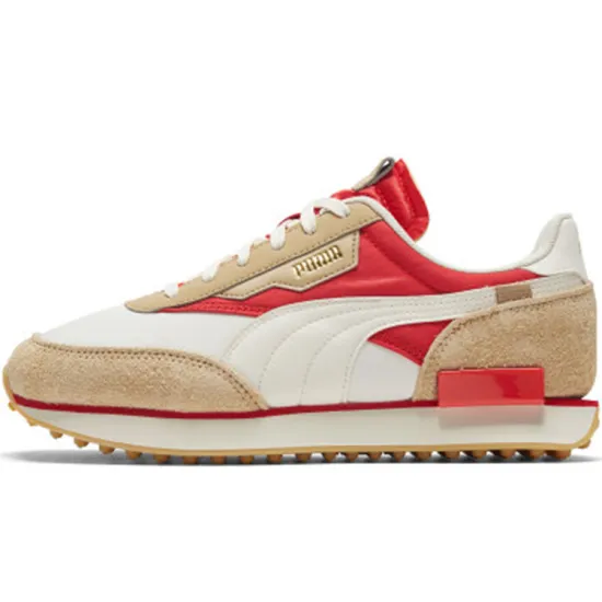 Puma Future Rider Game On White Pebble Red