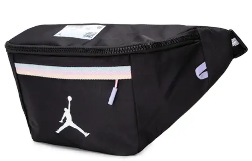 Jordan Fabric Sports Fanny Pack, Sling Bag Large Unisex Black