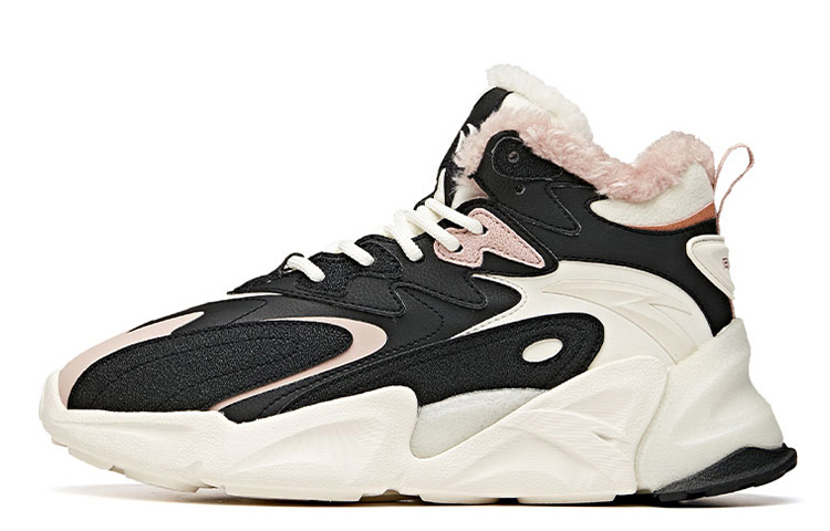 Anta Life Collection Fleece Lined Casual Cushioning Slip Resistant Abrasion Resistant Mid top Athletic Shoes Women's