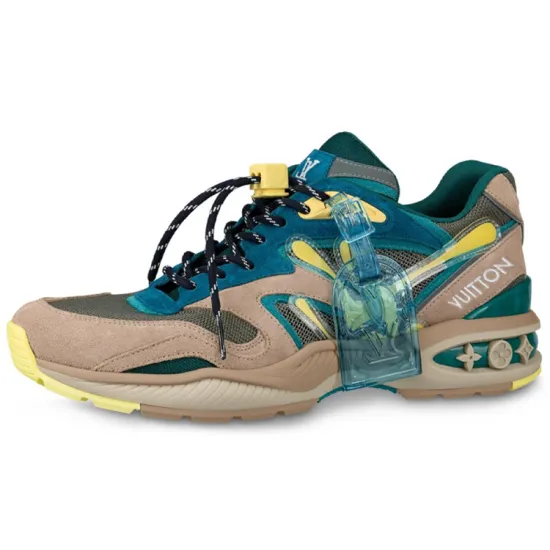 LOUIS VUITTON Trail Casual Shoes Men Low-Top Blue Purple