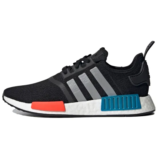Adidas NMD R1 Black Silver Solar Red