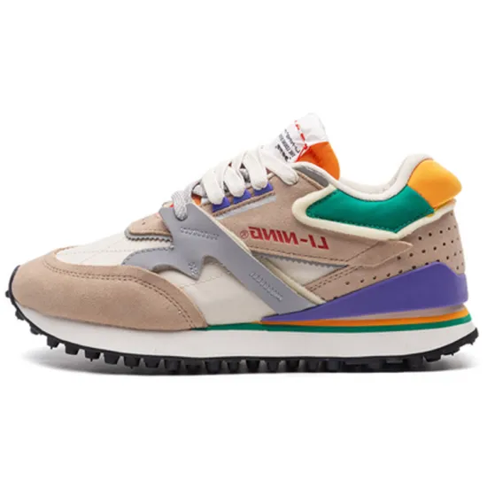 LiNing 001 Casual Shoes Men Low-Top Brown White/Green