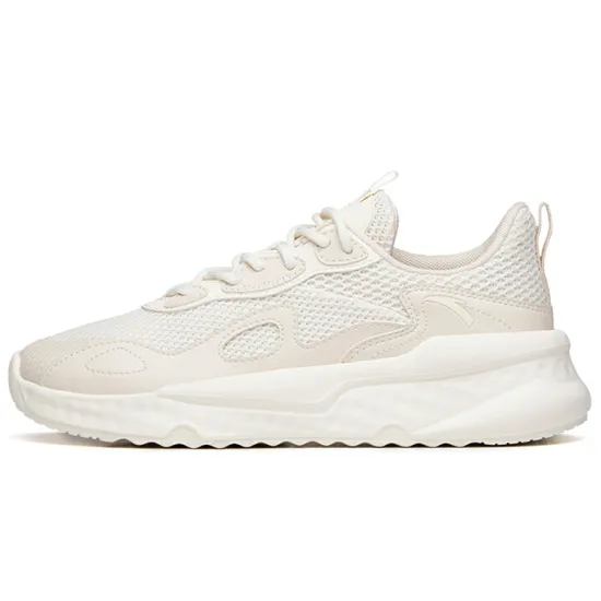ANTA Life Collection Casual Shoes Women's Low-Top Ivory White/Muddy Sand Gray