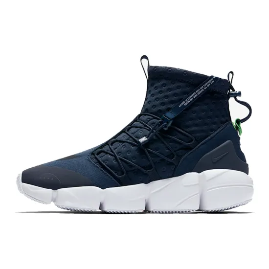 Nike Footscape Lifestyle Shoes Unisex High-top Navy Blue/white/green