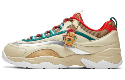 FILA FUSION Textile, Synthetic Leather Lace Up Low top Casual Shoes Women's White Red Green