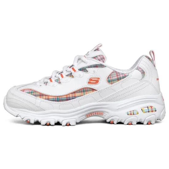 Skechers D Lites 1.0 Low Top Running Shoes White Women's