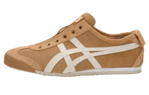 Onitsuka Tiger MEXICO 66 Leather Abrasion Resistant Waterproof Slip Resistant Low top Casual Shoes Unisex Earth Tone