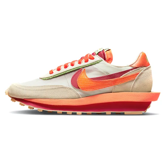 Nike LD Waffle Sacai CLOT Kiss Of Death Net Orange Blaze