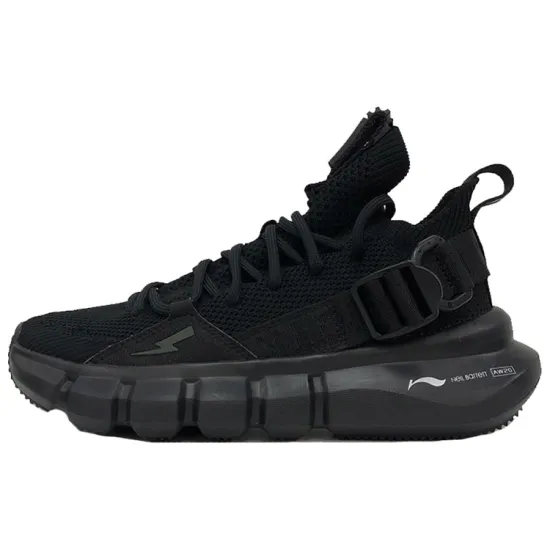 Neil Barrett X LiNing Essence 2.3 Vintage Basketball Shoes Women's Mid-Top Black
