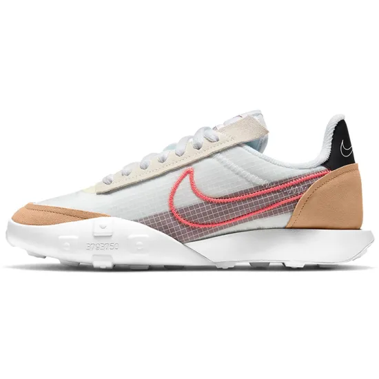 Nike Waffle Racer 2X White Bright Crimson Women's