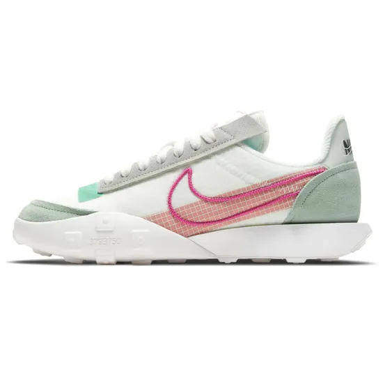 Nike Waffle Racer Lifestyle Shoes Women's Low-top White/Green/Red