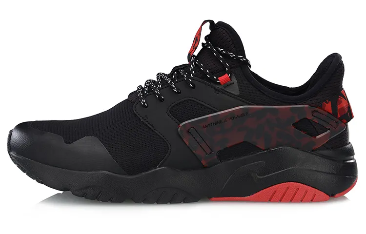 Li Ning Carnival Textile, Synthetic Leather Cushioning Slip Resistant Abrasion Resistant Breathable Lightweight Low top