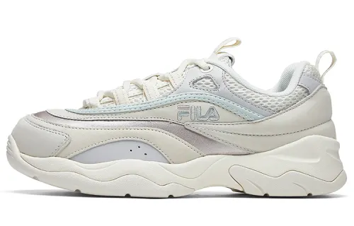 FILA Ray Retro Sports Abrasion Resistant Low top Casual Shoes Women's White Gray