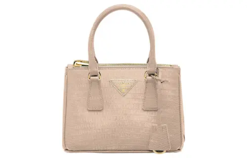 PRADA Galleria Killer Bag Lizard Skin Shoulder Bag, Crossbody Bag, Handbag Mini Women's Lotus Powder