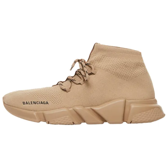 Balenciaga Speed Lace Up Triple Beige Women's