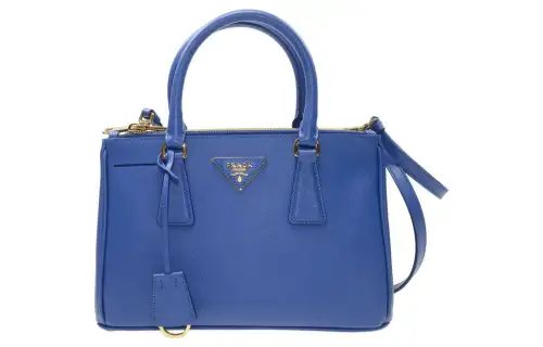 PRADA GalleriaSaffiano Calfskin Handbag Medium Women's Marine Blue