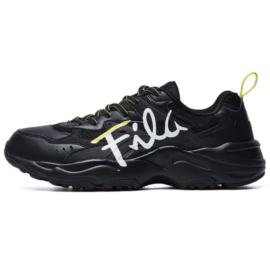 FILA Lightning Sports Sneakers Black/White/Yellow