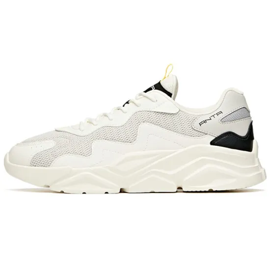 ANTA Life Collection Casual Shoes Men Low-Top Ivory White/Light Gray