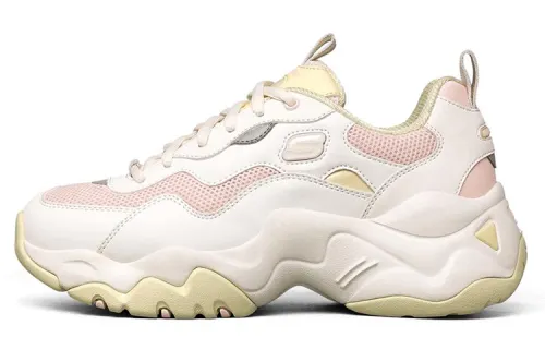 Skechers D'LITES 3.0 3.0 Textile, Artificial Leather Low top Casual Shoes Women's Pink White Yellow