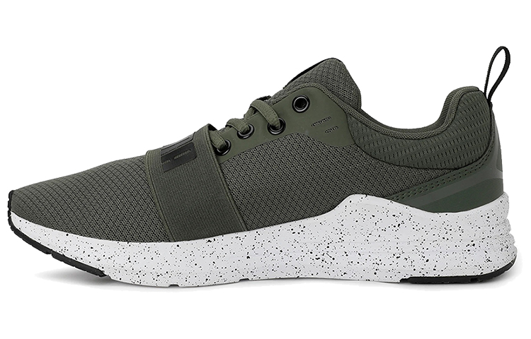 PUMA Wired Casual Shoes Unisex Low Top Army Green/White