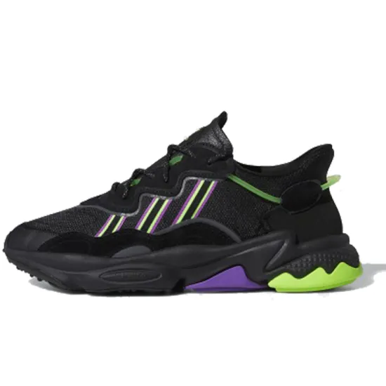 Adidas Originals Ozweego Lifestyle Shoes Unisex Low-top Black/green/purple