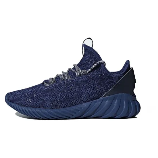 Adidas Originals Tubular Doom Sock Primeknit Indigo Legend Ink Non slip Lightweight Low Top Casual Shoes Unisex Blue