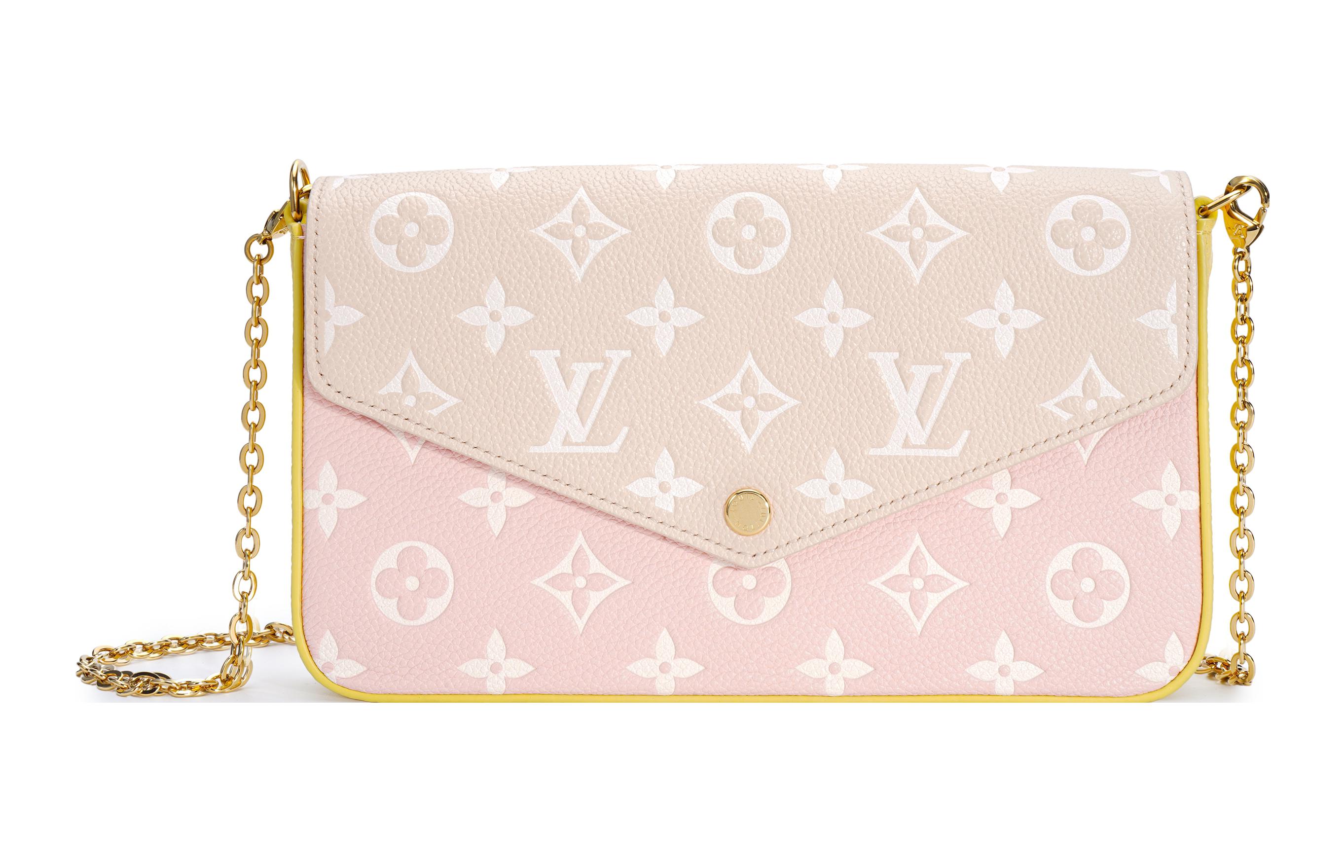 LOUIS VUITTON Pochette Felicie Soft Grain Cow Leather 3 in 1 Small Square Bag, Crossbody Bag, Shoulder Bag Women's