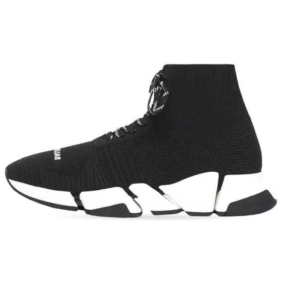 Balenciaga Speed 2.0 Lace Up Black White SS21 Women's