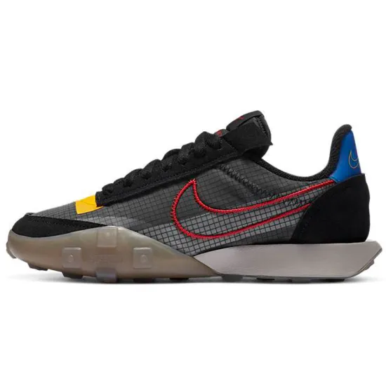 Nike Waffle Racer 2X Black Solar Flare University Red Women's