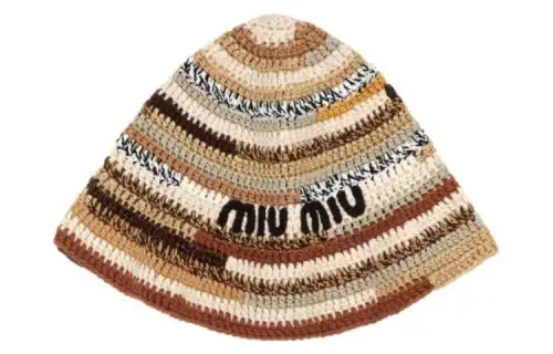 MIU MIU Cotton Beanies Women's Multicolor