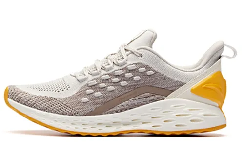 ANTA Casual Shoes Women's Low Top Shade 1 Gray/Ginger Yellow/Ivory White