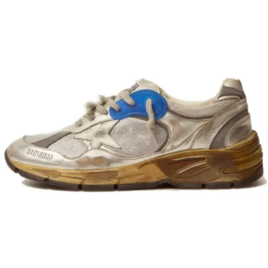 Golden Goose Dad-Star Silver White Blue Grey