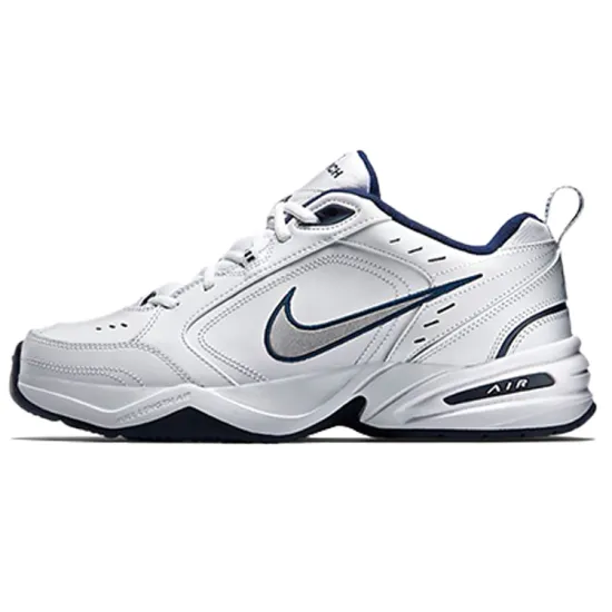 Nike Air Monarch Iv White/Midnight Navy/White/Metallic Silver
