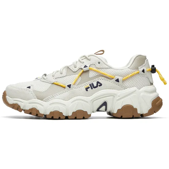 FILA Cat Claw Low Top Casual Shoes Women's Gray White Yellow