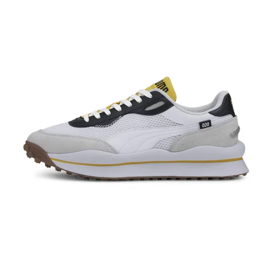 Puma Style Rider Lifestyle Shoes Unisex Low-top White/gray/black/yellow