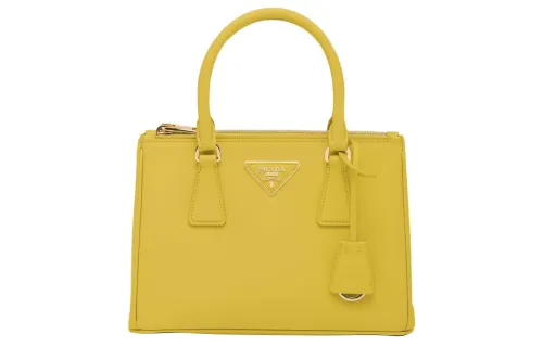 PRADA Galleria Killer Bag Leather Shoulder Bag, Crossbody Bag, Handbag Small Women's Yellow