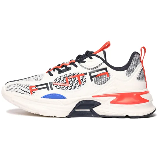 ANTA Casual Shoes Men Low Top Ivory White/Deep Blue Black/Conch Red