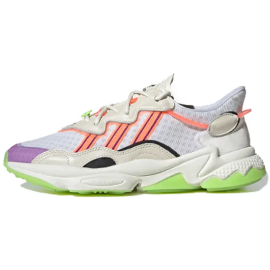 Adidas Originals Ozweego Series Lifestyle Shoes Unisex Low-top Rice/orange/purple